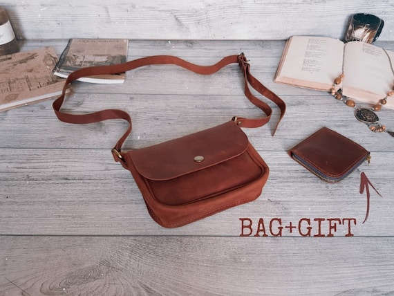 Women's small leather crossbody bags Clearance