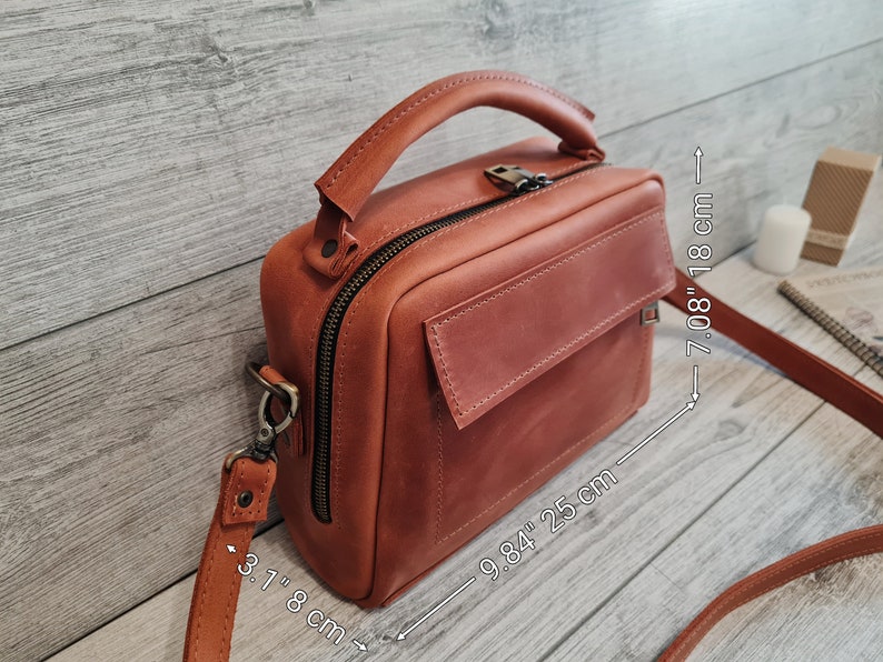 Leather crossbody bag for women, handbags womens, personalized shoulder bag, small crossbody purses, handmade cross body bags, gift for her image 6