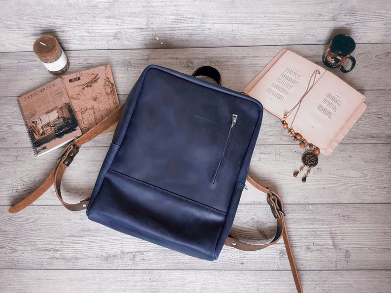 Gift for men Leather laptop bag Laptop backpack women Gift for women Leather rucksack women Leather backpack men