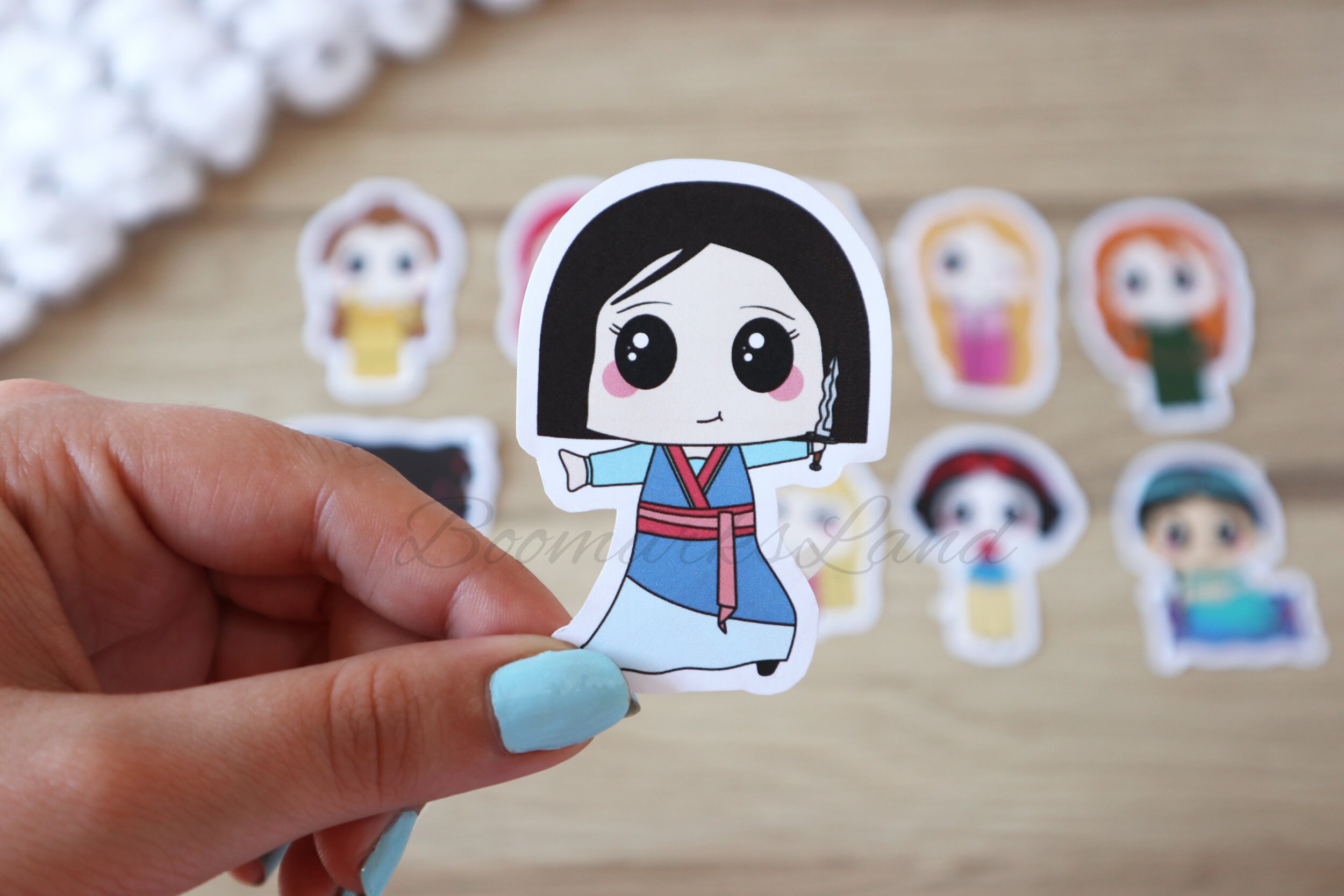 Stickers Kawaii Disney Princess Etsy