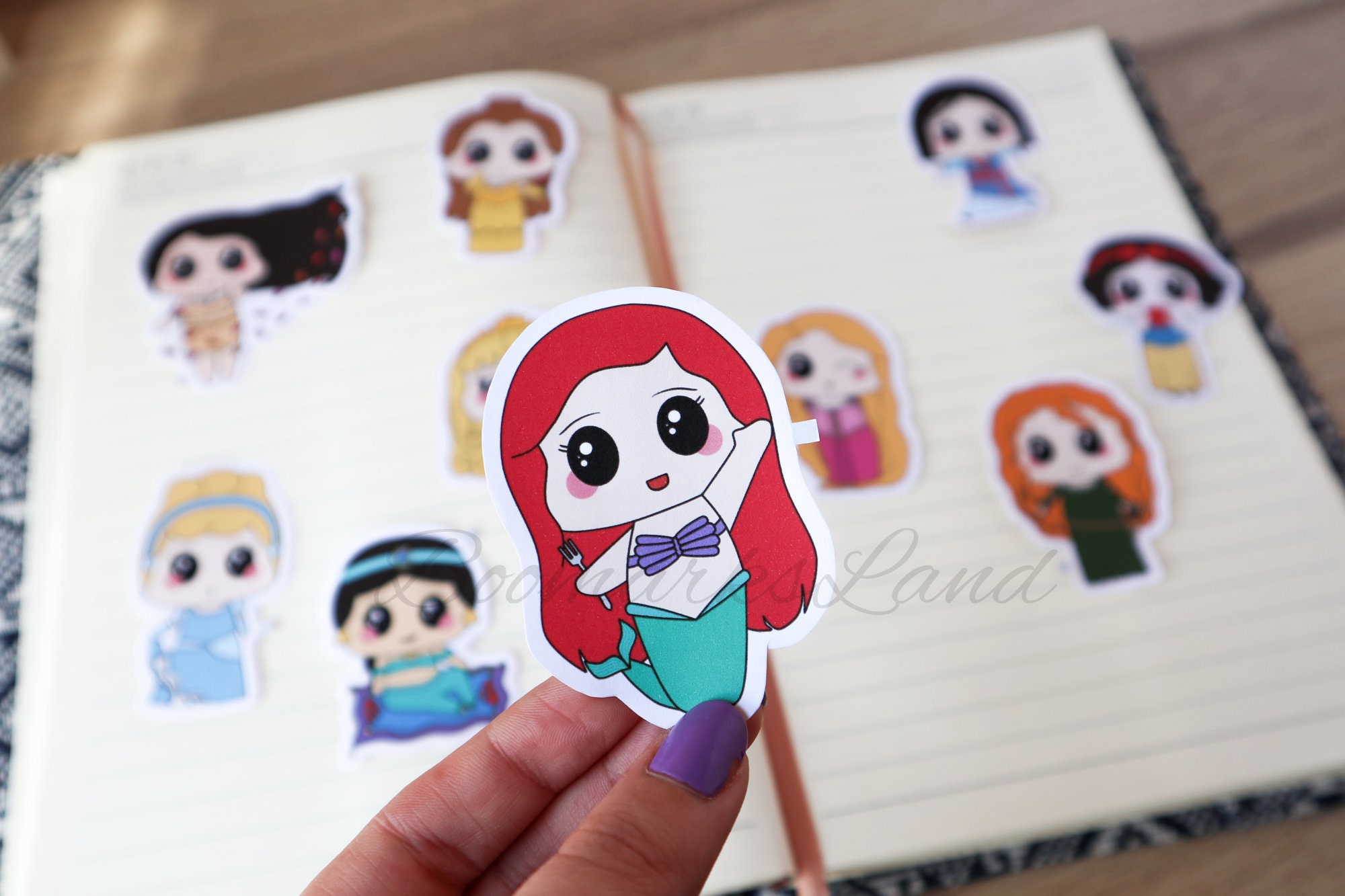 Stickers Kawaii Disney Princess Etsy