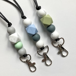 Porte-lanière, lanière pour les enseignants, lanière pour infirmière, cadeau pour infirmière, cadeau pour enseignant, porte-badge, lanière pour badge, lanière en perles