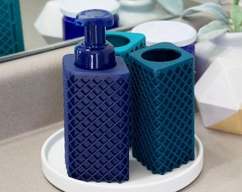 Blue Trio Soap Sleeve and Covers Bundle for Bath and Body Works Brand Soap - Lattice Holders