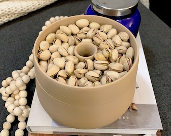 Pistachio Bowl - Double Dish Nut Bowl w/ Shell Storage