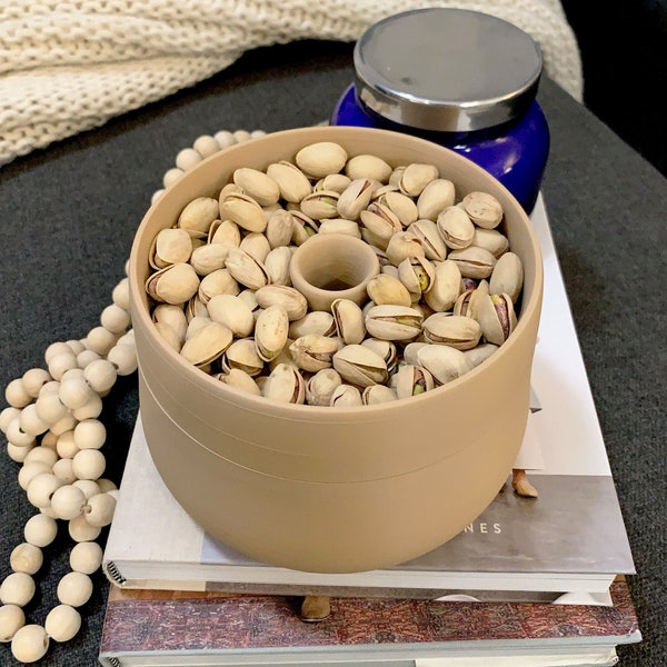 Pistachio Bowl - Double Dish Nut Bowl w/ Shell Storage
