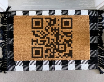 Rickroll QR Code Mat