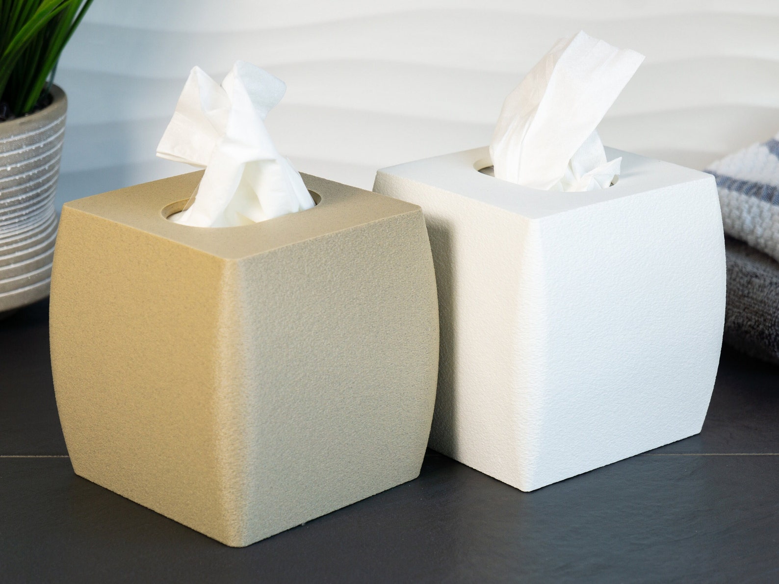 Tissue Protector Tissue Box Cover and Protector - Curve (cube) - Etsy