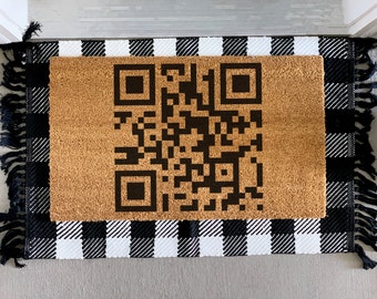 Qr Code Door Mat - Etsy