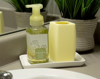 Soap Sleeve and Cover for Bath and Body Works Brand Soap - Curved Holder w/ Sun Washed Citrus Foaming Soap