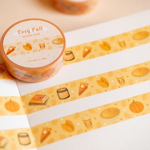 Cinta washi acogedora de otoño