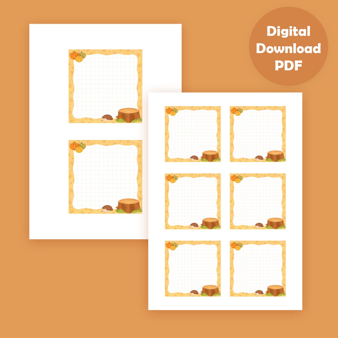 Cute Fall Printable Sticky Notes | Printable Memo Pad | Printable ...
