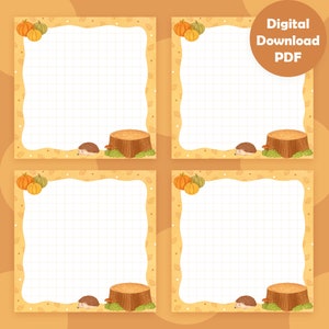 Cute Fall Printable Sticky Notes | Printable Memo Pad | Printable ...
