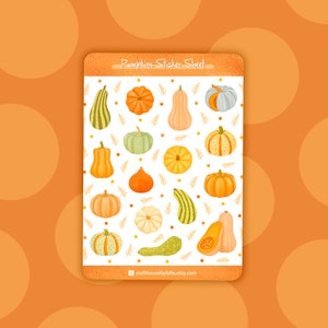 Cute Fall Pumpkins Sticker Sheet | Autumn Stickers