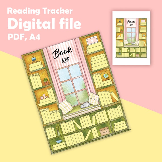 Printable Reading Tracker Digital File Book Planner - Etsy Hong Kong