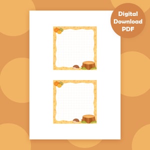 Cute Fall Printable Sticky Notes | Printable Memo Pad | Printable ...