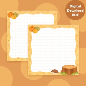 Cute Fall Printable Sticky Notes | Printable Memo Pad | Printable ...