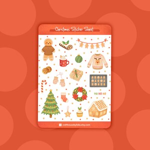 Christmas Sticker Sheet | Christmas Stickers