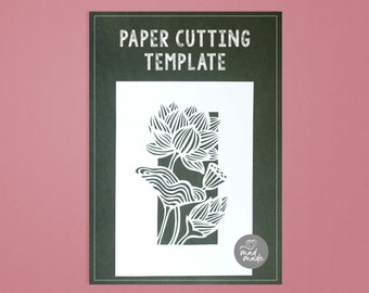 Paper cutting Templates - Lotus - PDF - SVG