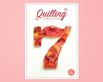 Paper Quilling Template - Number Seven