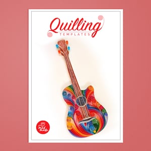 Guitar Paper Quilling template image 1