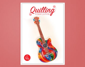 Guitar Paper Quilling template