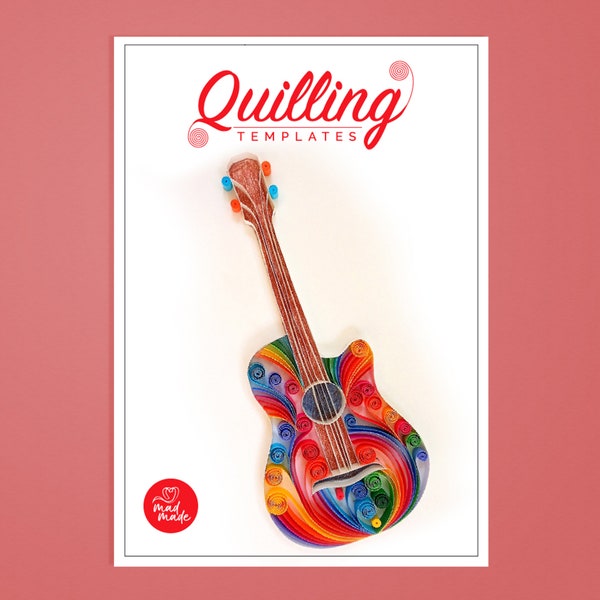Guitar Paper Quilling template