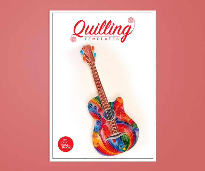 Guitar Paper Quilling template image 1