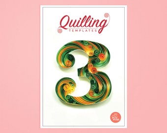 Paper quilling Template - Number Three