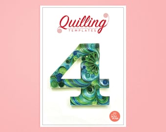 Paper Quilling Template - Number 4