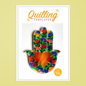 Hamsa Hand - Lotus - Paper quilling Template