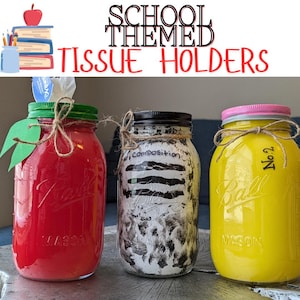 Personalized Mason Jar tissue holder-Teacher appreciation gift-Unique gifts for teachers-Back to school