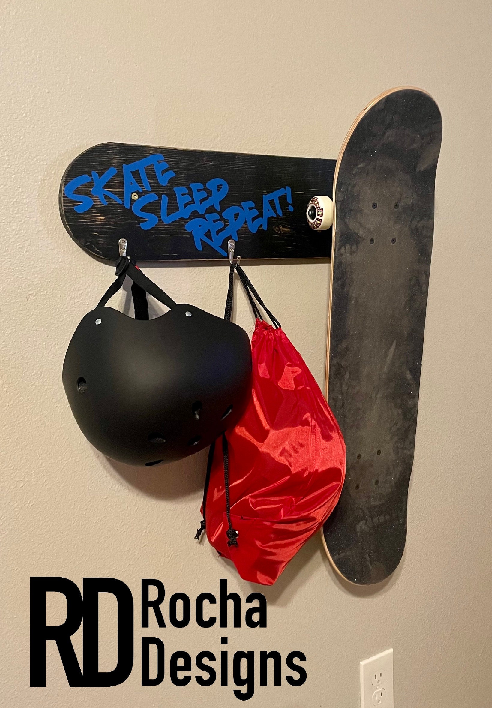 Wall Mounted Skateboard Rack Etsy