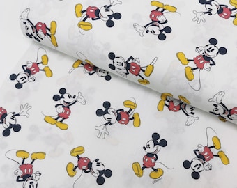 Baumwollstoff DISNEY MICKEY MOUSE, Webware, 100% Baumwolle, Micky Maus, classic