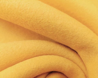 Baumwollfleece "sonnengelb", Fleece, 100% Baumwolle, 50cm