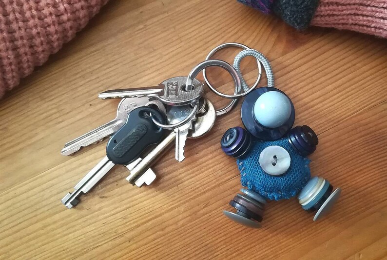 sweet decor retro gift sweet gift blue baby keyring Blue pendant doll keyring buttons lover gift doll pendant