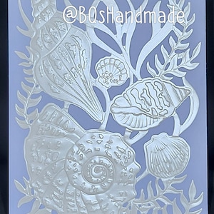 Seashell Themed Blank Card | Handmade | Homemade | Thank You | Congratulations | Birthday | Shower | Baby | Wedding