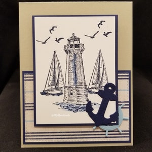 Nautical Themed Greeting Card | Handmade | Blank | Homemade - Etsy