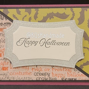 Simple Halloween Card | Handmade | Blank | Homemade | Bats | Ghosts | Spiders | Spooky