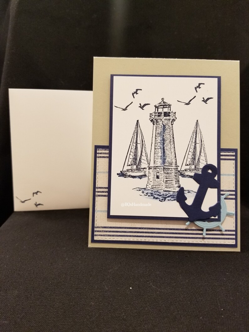 Nautical Themed Greeting Card | Handmade | Blank | Homemade - Etsy
