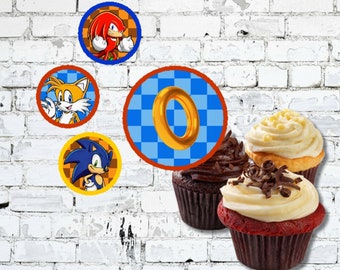 Sonic cupcake topper | Etsy