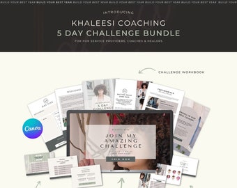 5 Day Challenge Canva Bundle | Canva Website | Canva Website for Virtual Assistants & Coaches