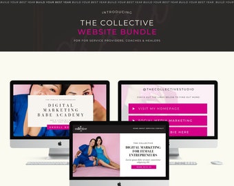 Service Provider Canva One Page Website Template | Canva Website | Canva Website for Virtual Assistants & Coaches