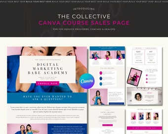 Course Sales Page  | Canva Website | Canva Sales Page for Course Creators