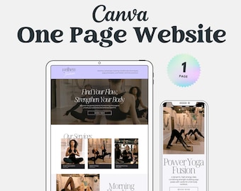 Modèle de site Web Canva One Page pour les fournisseurs de services (PDF)