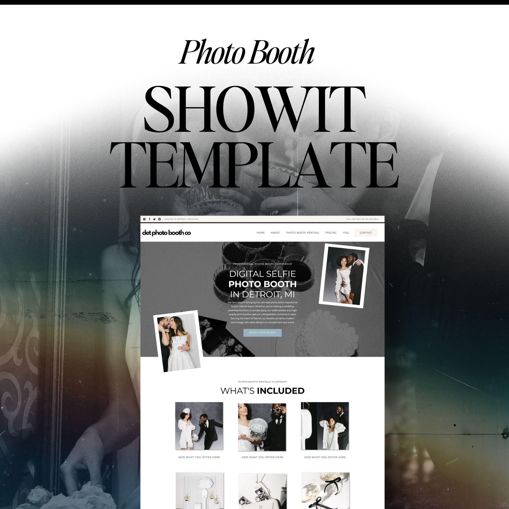 Showit Photo Booth Website Template