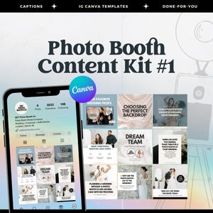 Content Kit #1 for Wedding Photo Booth Owners | Canva Template + PDF | Personal Use
