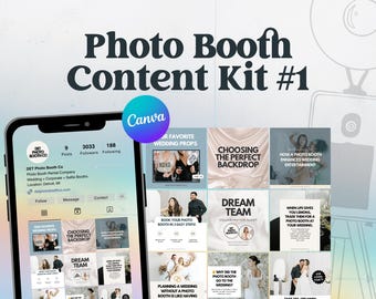 Content Kit #1 for Wedding Photo Booth Owners | Canva Template + PDF | Personal Use