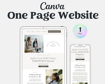 Modèle de site Web Canva One Page : conception de fournisseur de services (PDF)