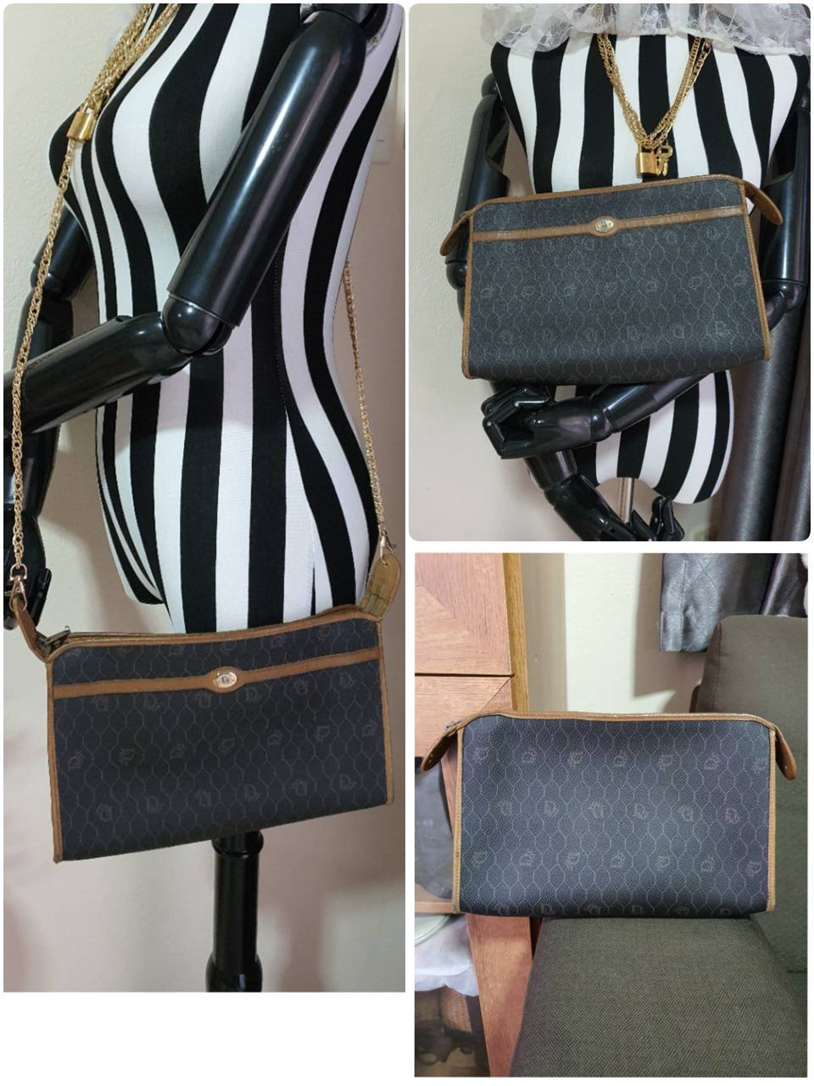 Authentic Vintage Christian Dior Clutch / Crossbody Bag , Vintage