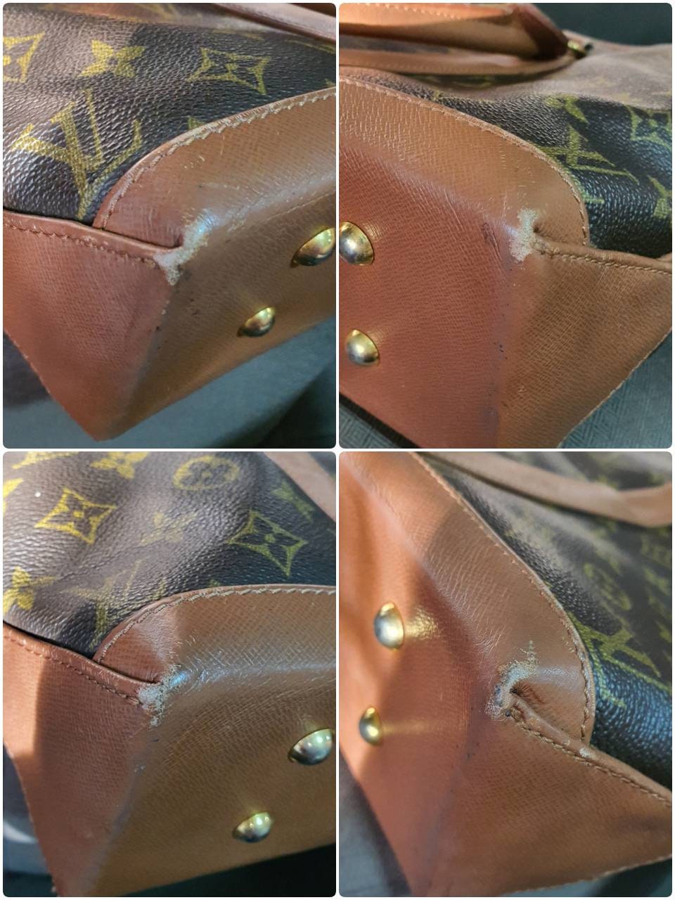 Sac de week end Louis Vuitton Sac de chasse en toile monogram cuir naturel, Gold Louis Vuitton Monogram Mat Stockton Tote Bag